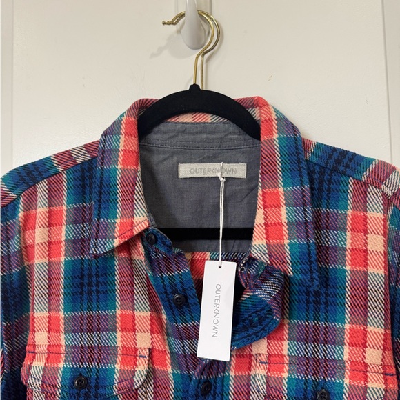 *NEW* OUTERKNOWN MENS BLANKET SHIRT BUTTON DOWN MEDIUM - Picture 4 of 8